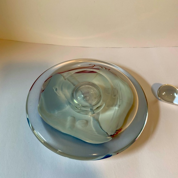 James Wilbat Abstract Hand-Blown Art Glass Elongated Perfume Bottle SIGNED / 94 - Picture 4 of 7